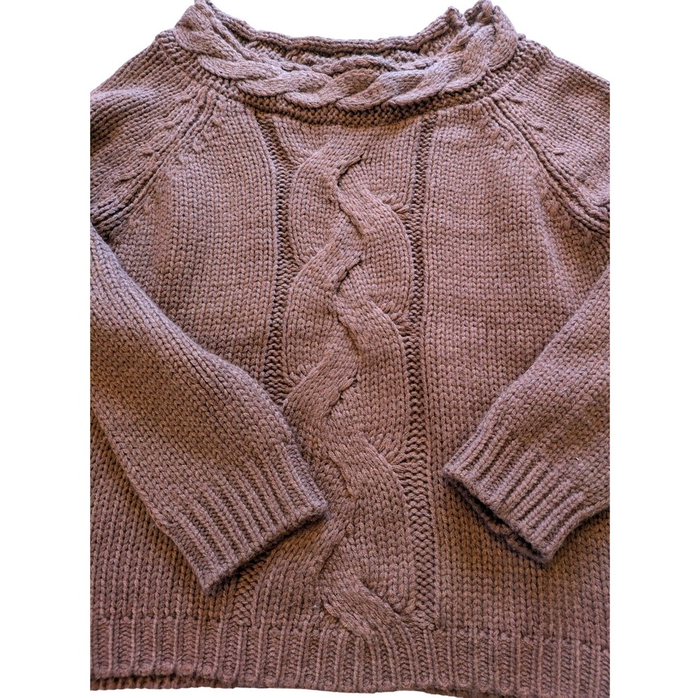 Altar'd State Cable‎ Knit Chunky knit Pullover Sweater Braided Collar - Size M - Picture 5 of 6